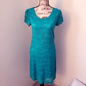 Teal-colored Sheath Dress